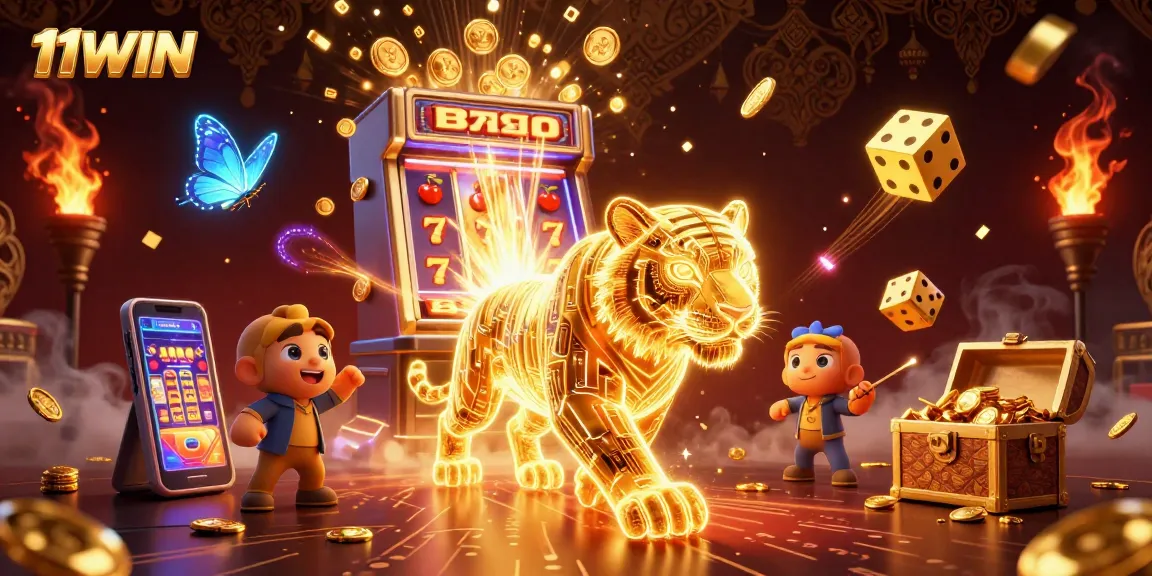 Experience thrilling gaming action at 11WIN with vibrant, dynamic casino visuals.