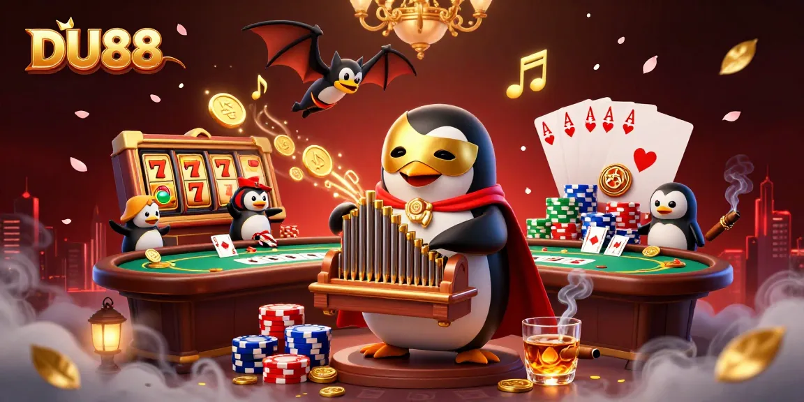 Experience thrilling actions at DU88 with vibrant gaming characters and dynamic casino elements.