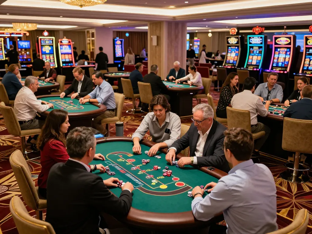 Players enjoying various games at KO66 casino com with vibrant atmosphere and engaging gameplay.
