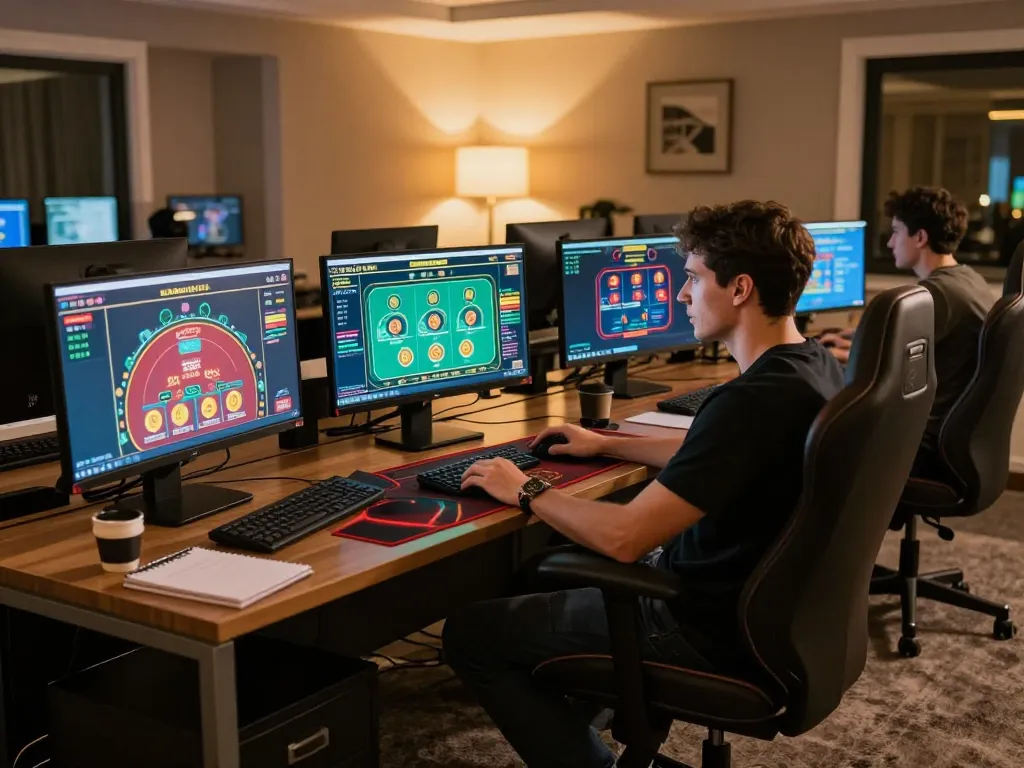 Engaged player explores website da88 in a professional online gaming setup