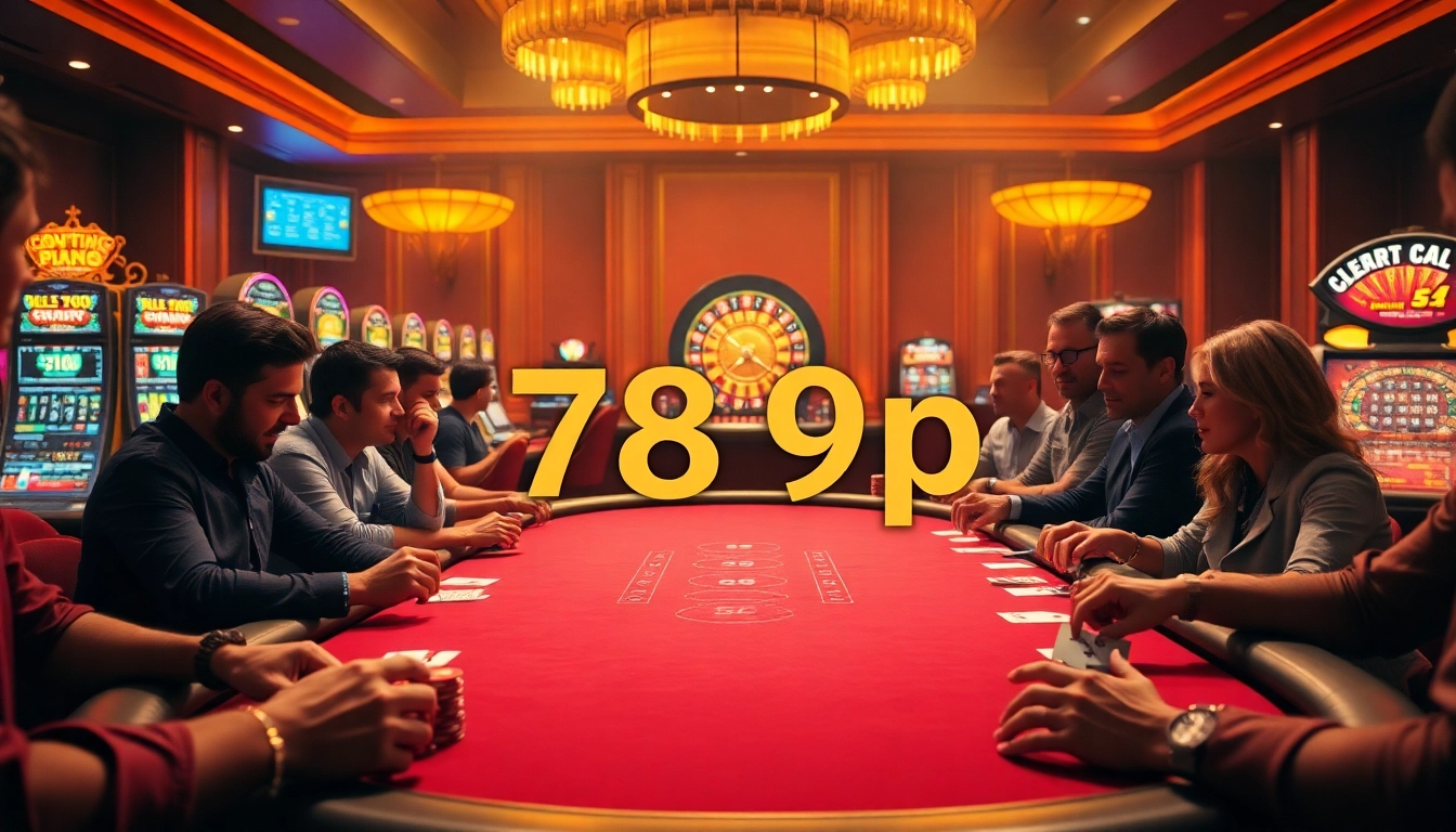 Engage in the thrilling action of 789p gambling with vibrant poker tables and lively slot machines.