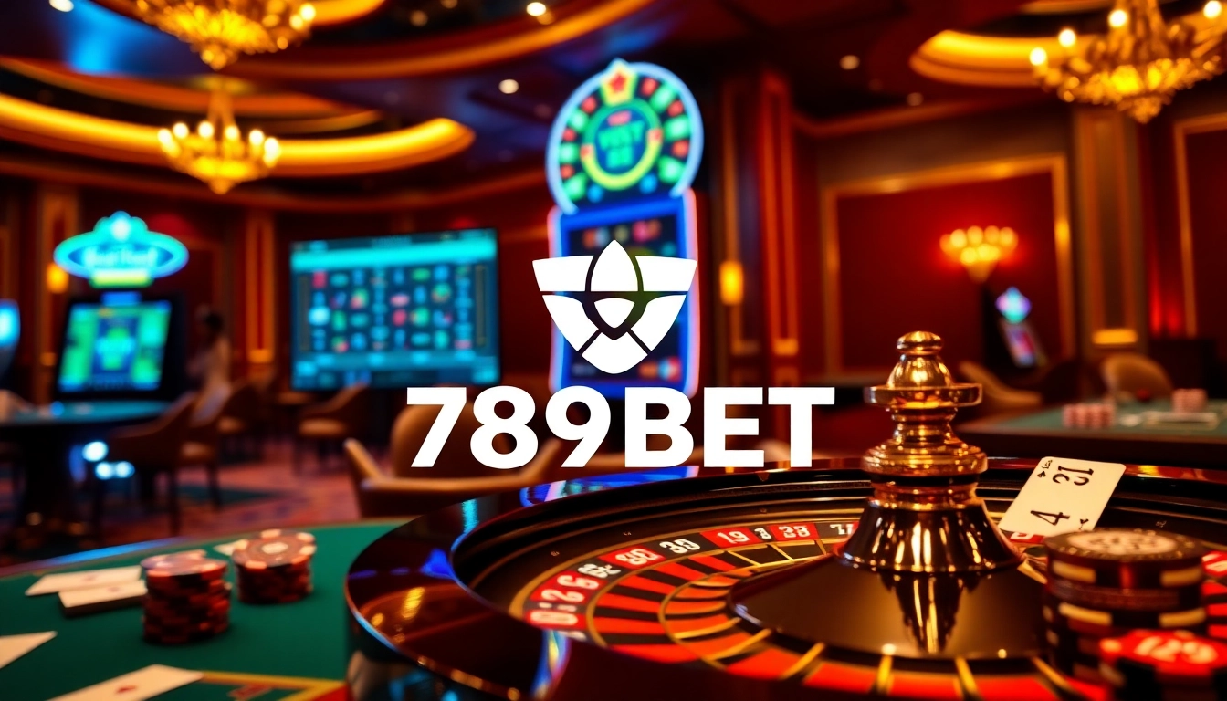 Players engaged in thrilling online gambling at 789BET casino with vibrant games and high stakes.