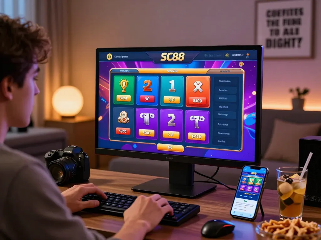 Player engaging with SC88 online betting while enjoying a lively gaming environment.
