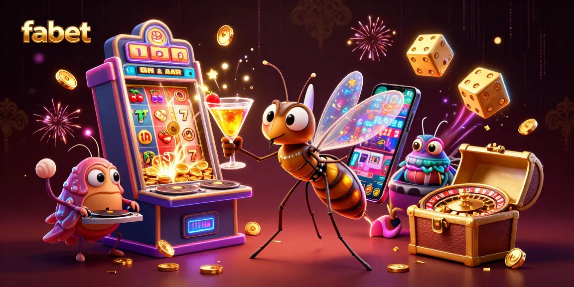 Experience fabet's vibrant casino atmosphere with a lively 3D scene full of engaging elements.