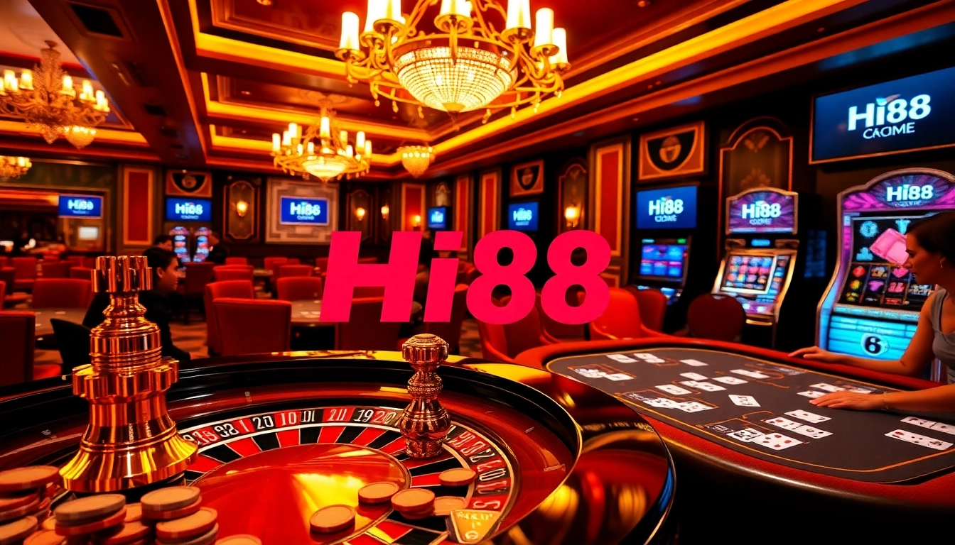 Experience excitement at Hi88 with players engaging in thrilling casino games.