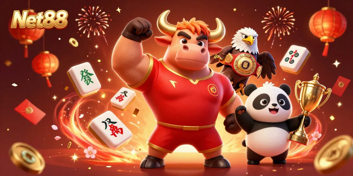 Experience the thrill of Net88 with a vibrant 3D casino victory scene celebrating wins.