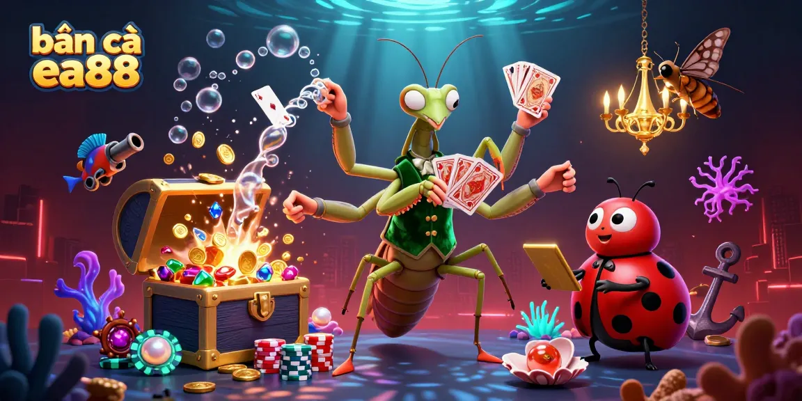 Experience the vibrant action of bắn cá ea88 with underwater treasures, glowing creatures, and lively gameplay.
