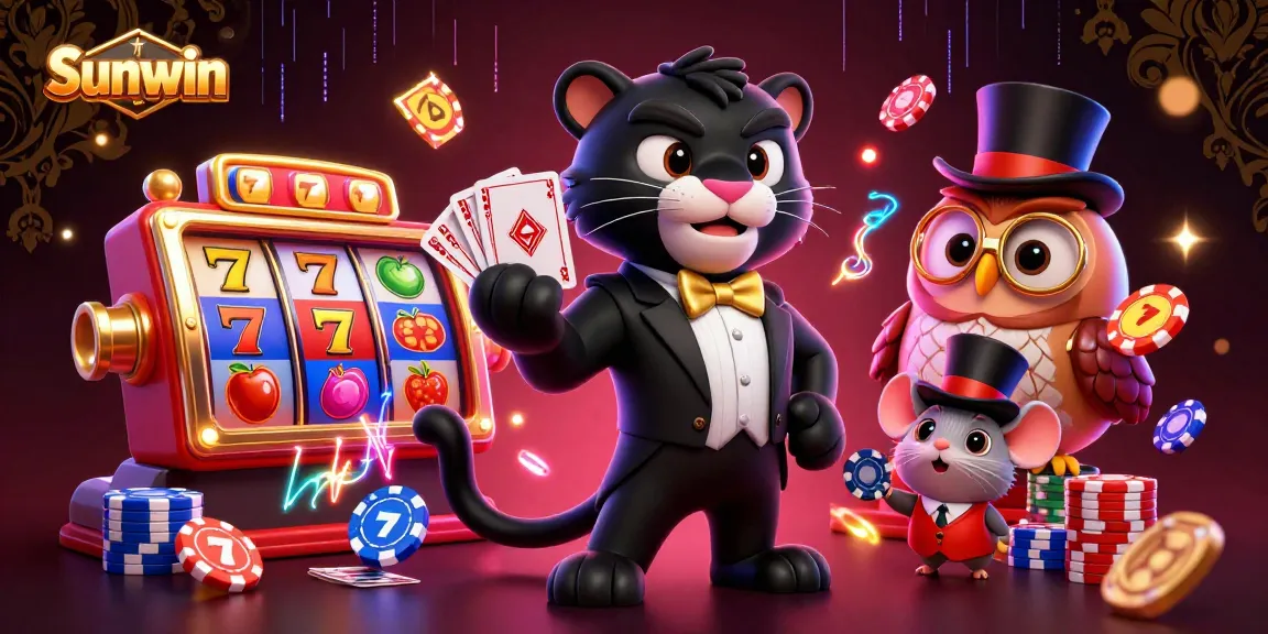 Experience thrilling casino action with Sunwin featuring dynamic characters and vibrant gaming elements.