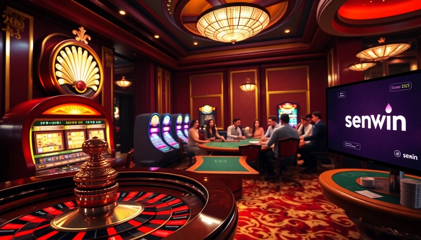 Experience thrilling gameplay at Sunwin's vibrant casino featuring roulette and poker.