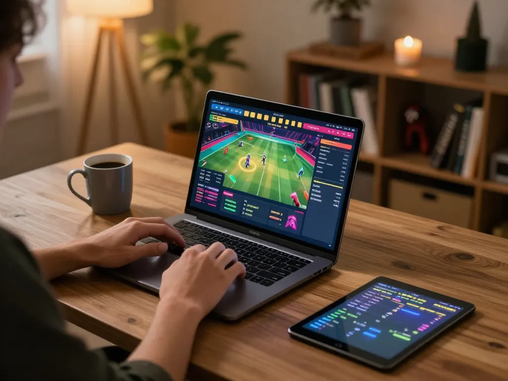 Person engaging in strategic online sports betting on 88FC laptop interface