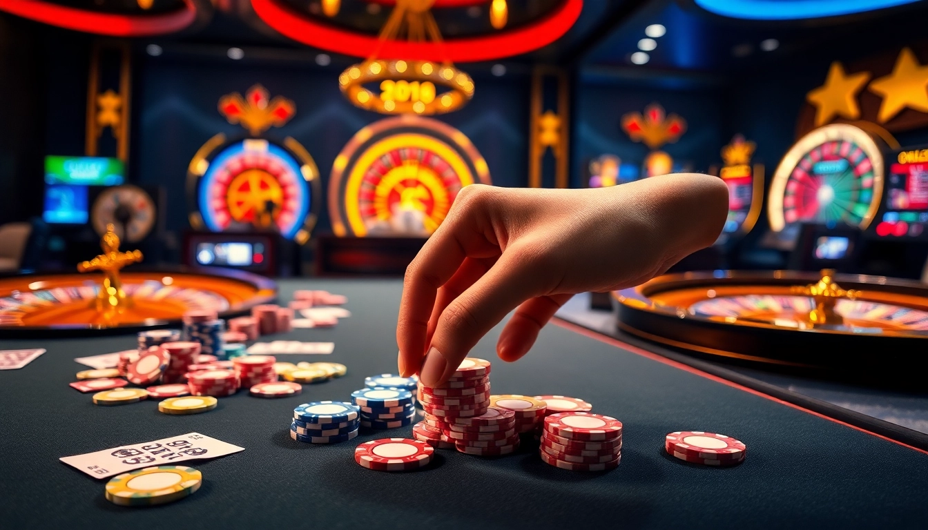 Experience the thrill of gaming at GO88 with vibrant poker chips and stylish casino elements.