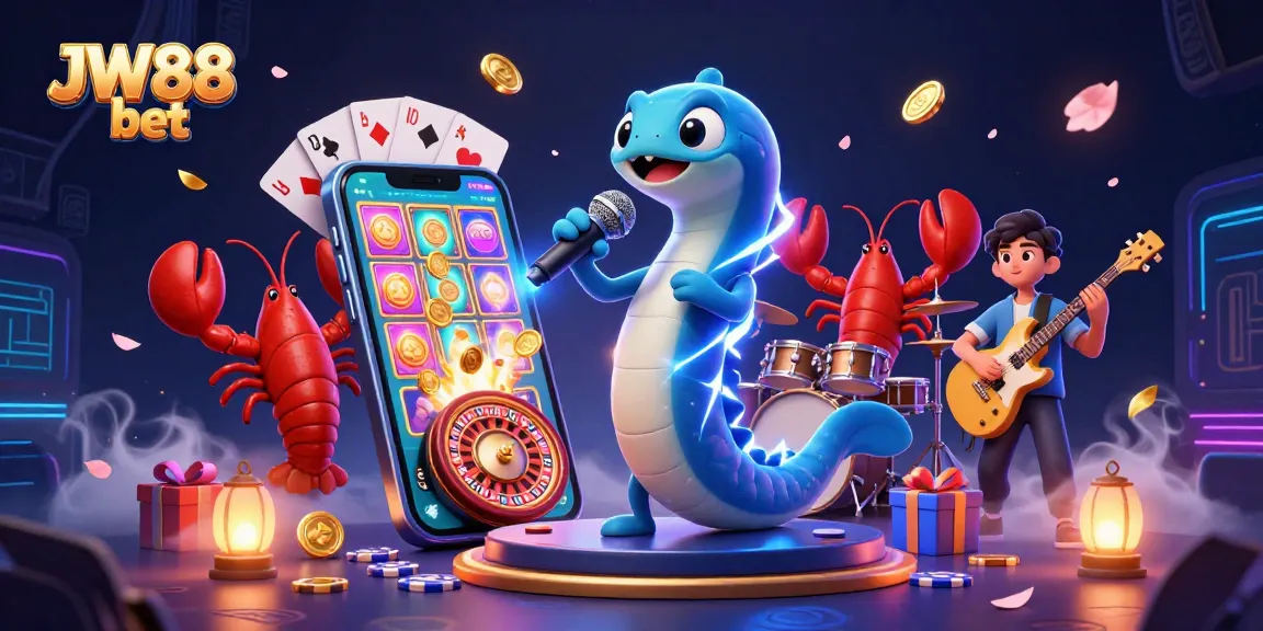 Experience the excitement of JW88 bet with a lively underwater casino featuring an electric eel DJ