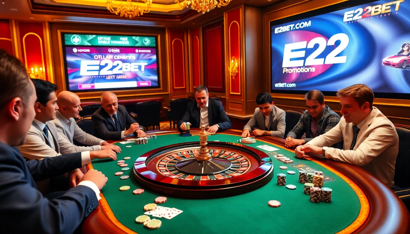Experience thrilling games at E2BET. com with vibrant casino visuals and professional atmosphere.