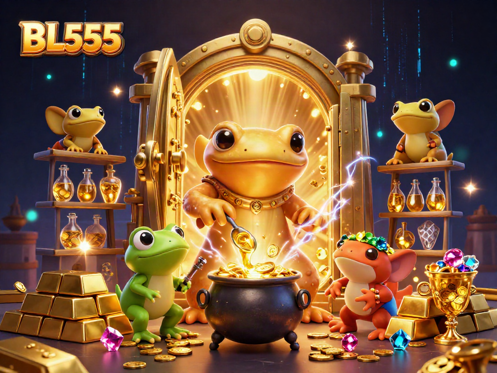 Experience thrilling wins with BL555 as golden salamanders and frogs rule the casino!
