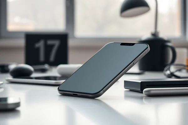 Interact with the striking iPhone 17 Air showcasing its sleek design y calidad excepcional.