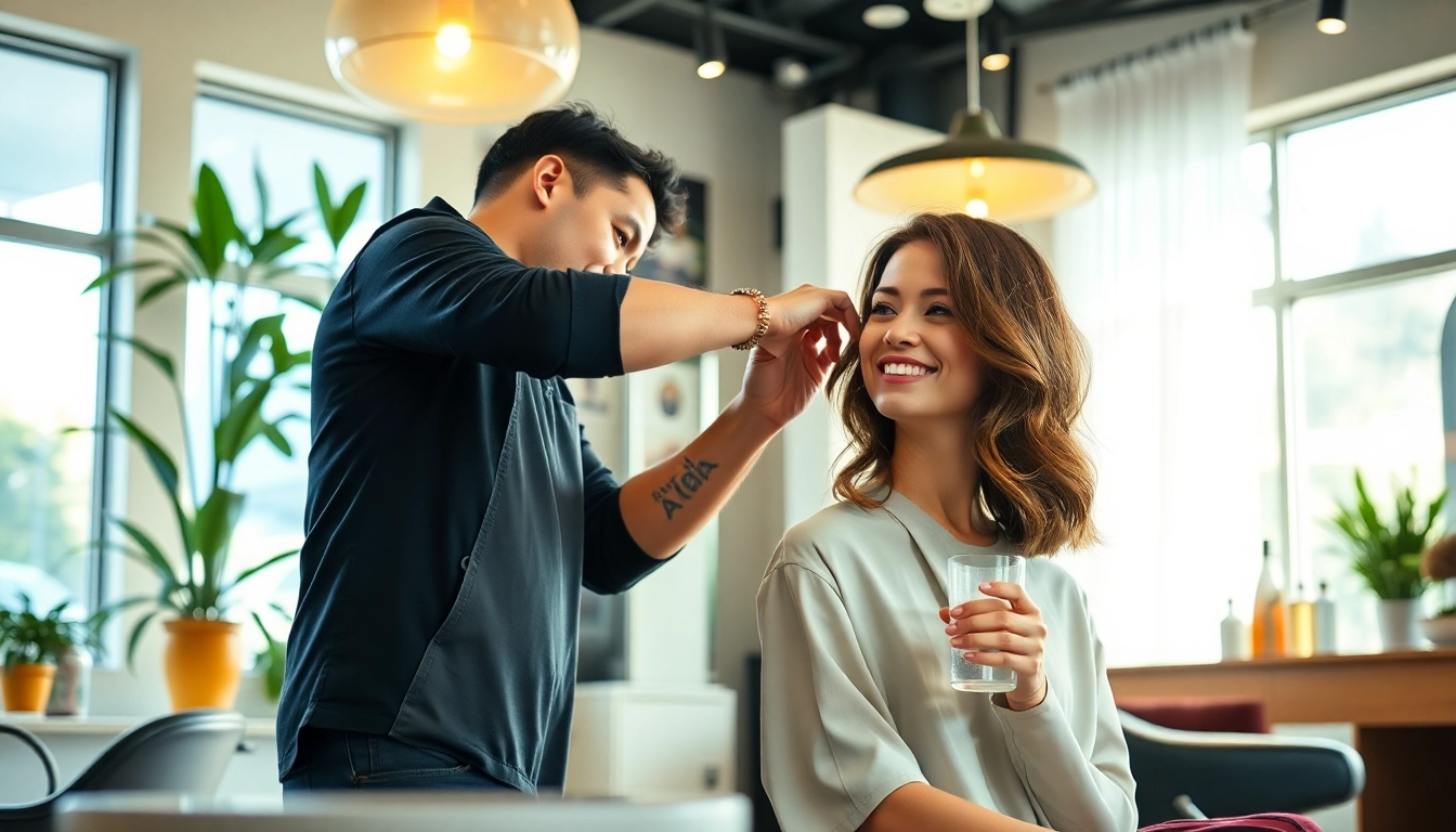 Hair salon San Diego offering stylish haircuts and vibrant colors in a welcoming atmosphere.
