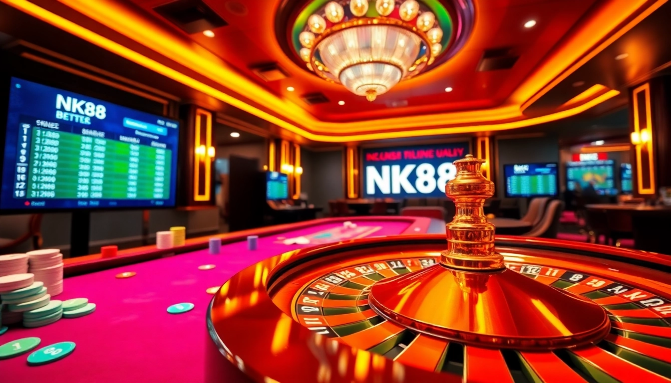 Experience the thrill of playing at NK88 Casino with vibrant tables and exciting gameplay.