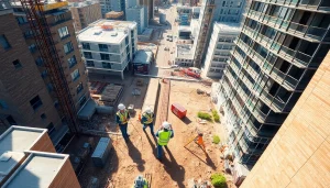 Topographical Surveyors London Surrey at a construction site using advanced surveying equipment