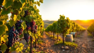 Experience the beauty of Clarksburg ca wineries with lush vineyards and golden sunset.