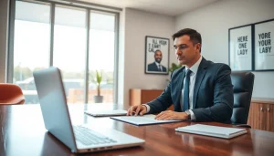 Clearwater truck accident lawyer consulting with a client in a bright, professional office.