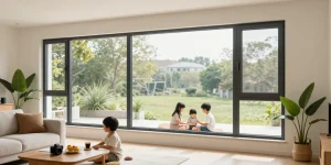 Steko plastic windows enhancing home comfort and energy efficiency in a bright living room.