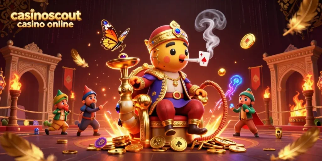 Experience excitement with casinoscout casino online as a caterpillar master conjures poker symbols.
